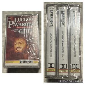 3 Set Luciano Pavarotti Cassette Tapes LaserLight Star Collection 1964/67